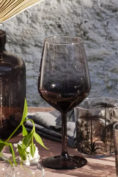 New Iconic 4'lü Su Kadehi Seti Füme  cc