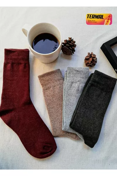 Chaussettes thermiques épaisses d'hiver 4 paires