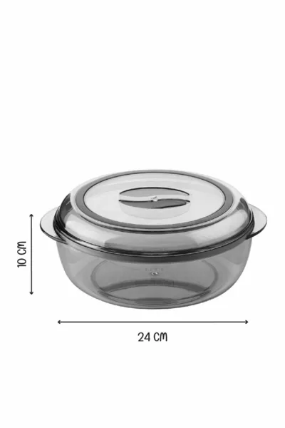 2er Set runde Acryl-Aufbewahrungsbehälter - Lebensmittelaufbewahrungsbehälter 1,7 Liter