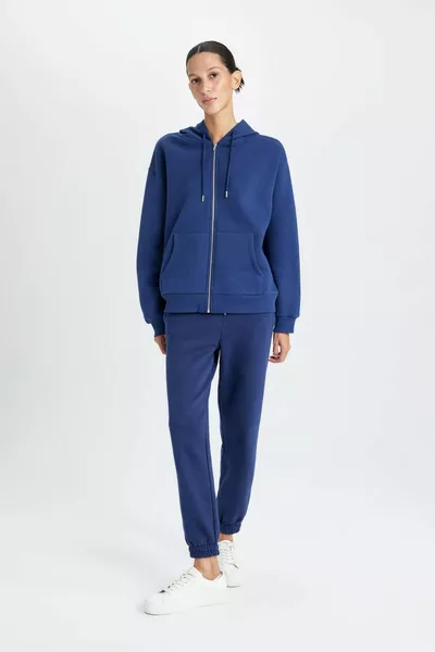 Jogger Kalın Eşofman Altı Beli Paçası Lastikli Bağcıklı Cepli WN