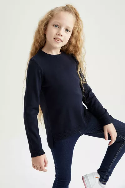 Girls' Crew Neck Extra Soft Sweater