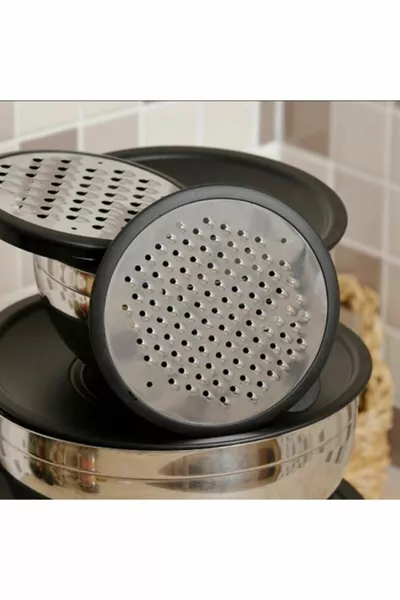 3-delige Rasp- en Bewaardoos Set, 9-delig