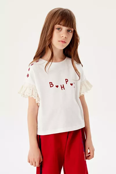 متجر BG قميص أبيض للفتيات