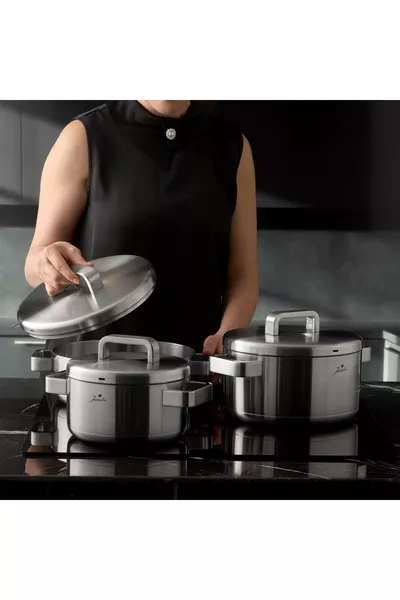 Set di Pentole in Acciaio Monaco 8 Pezzi