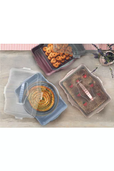 Контейнер для хранения Borcam, форма для пирогов, прямоугольная, квадратная, круглая, контейнер для хранения тортов и пирожных, поднос для подачи