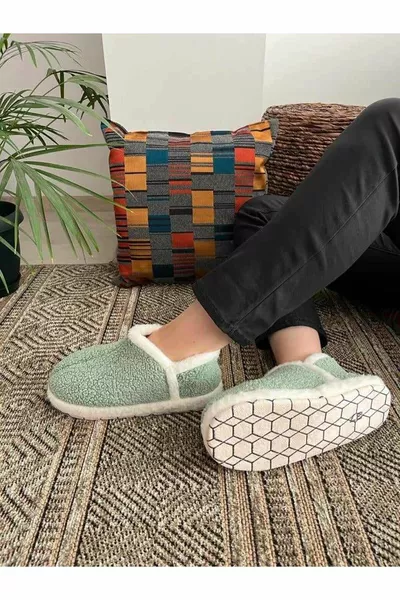 Ultra Hafif Rahat Panduf Kadın Ev Botu Ev Ayakkabısı Sıcak Tutan Kıvırcık