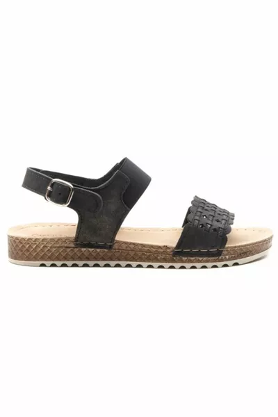 Carlaverde Anatomische Damensandalen aus echtem Leder 