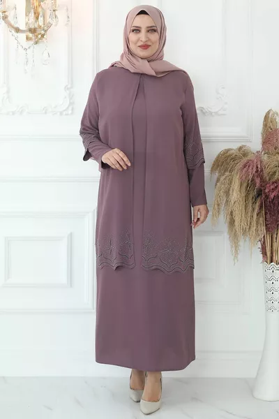 Yıldız Хиджаб Вечернее Платье Сушеная Роза