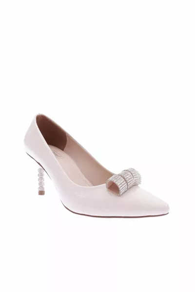  Silberne Schnalle und steinerne Stiletto-Heels für Damen