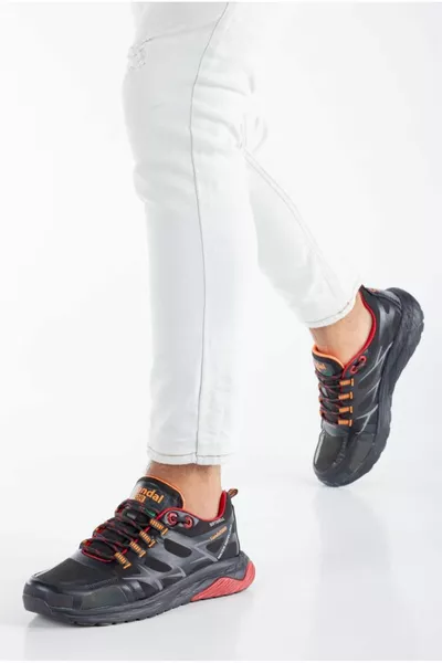 Unisex Outdoor Reflective Water Repellent Sneakers  Black