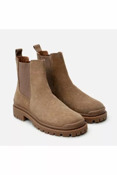 جلد طبيعي المنك المرأة أحذية مسطحة