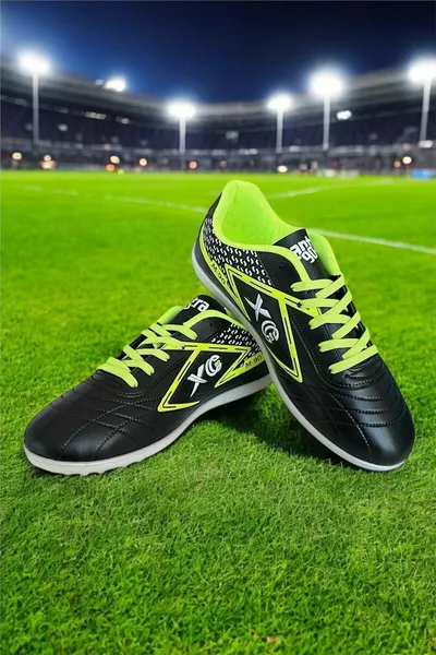 Men's Astroturf Football Shoes BLACK - GREEN