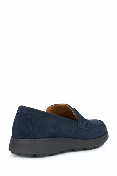 Mocassino casual da uomo Spherica  in pelle scamosciata blu navy 
