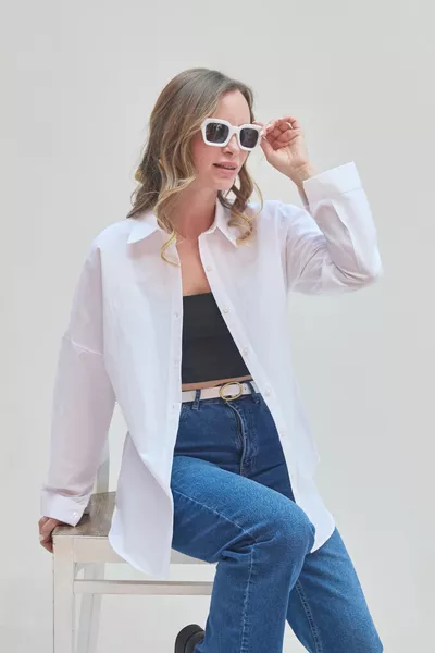 Basic Terikoton Fabric Shirt