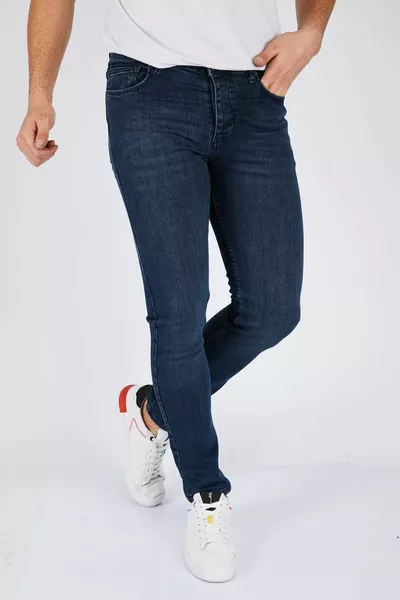 بنطال جينز رجالي أزرق فاتح ضيق القصة مع ليكرا وتيليسو