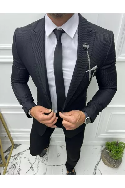 بليزر رجالي بقصة ضيقة على الطراز الإيطالي