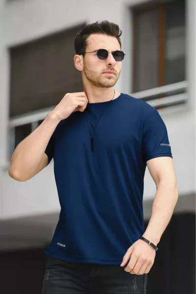 Cappi Микро Полиестер Мъжка Спортна Тениска с Тясна Фит Паспортиране