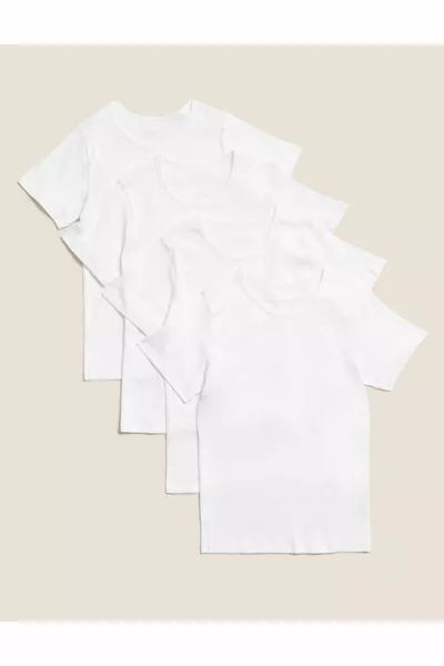 Pure Cotton 4-Pack Tank Tops (Ages )