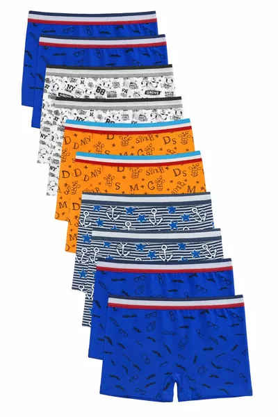 بوكسر أولاد قطن مقاس 