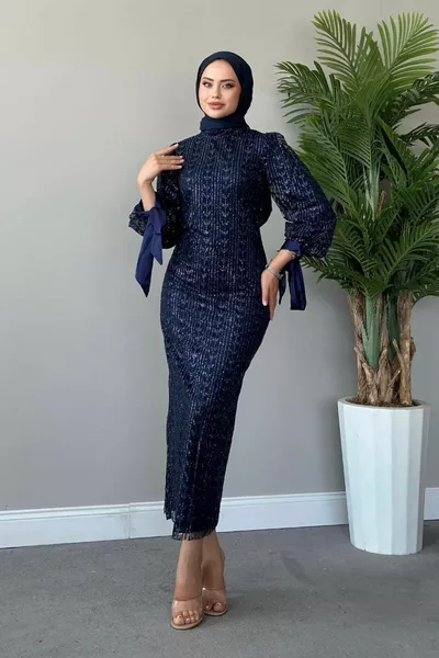 Didem Abendkleid Marineblau