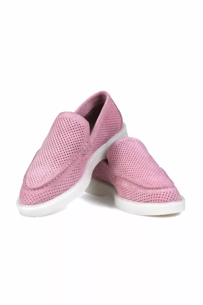 Rosa Wildleder Comfort Loafer Damenschuhe