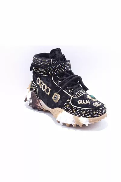  أحذية مخملية بالحجارة (القالب أصغر بمقدار 1)