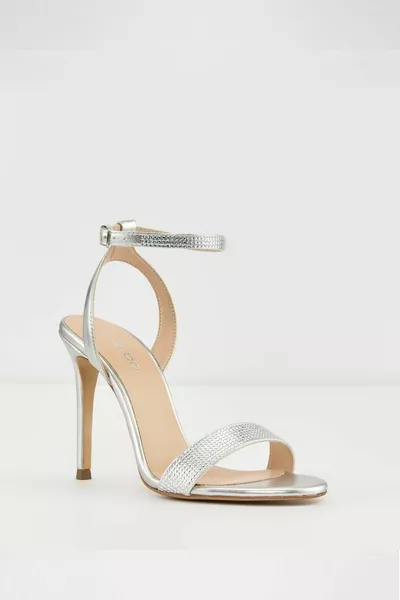 MOUDE-TR - Silver Women's Evening Heeled Sandals