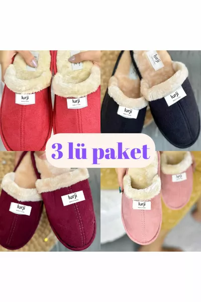 3 pz Unisex Pantofole Anteriori Chiuse Pantofole Leggere Invernali Dote Ospite Pantofole Da Sposo No Sound Sole