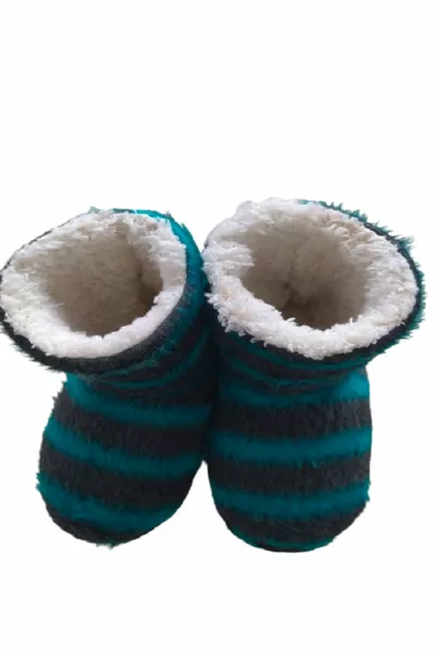 Peluche Verde Nero A Righe Home Stivali Panduf Home Scarpe