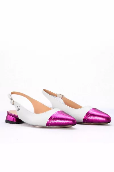 إيكاترينا نسائية جلد طبيعي باليه مسطح 