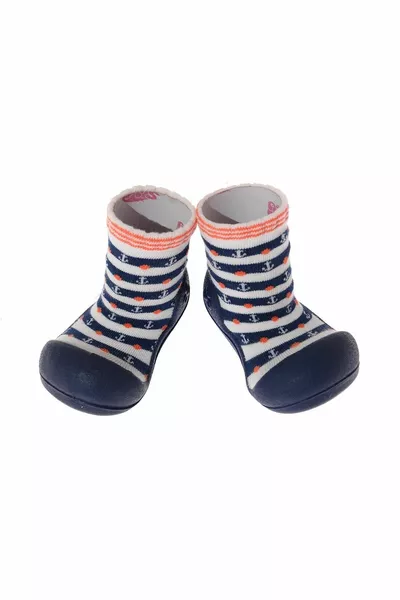 للجنسين طفل الأزرق الداكن أبيض مخطط الجوارب