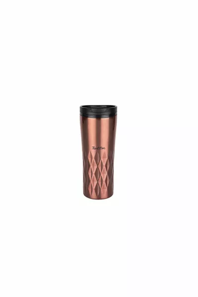 Pink Rose Gold Star Patterned Stainless Steel Thermos Cup ml