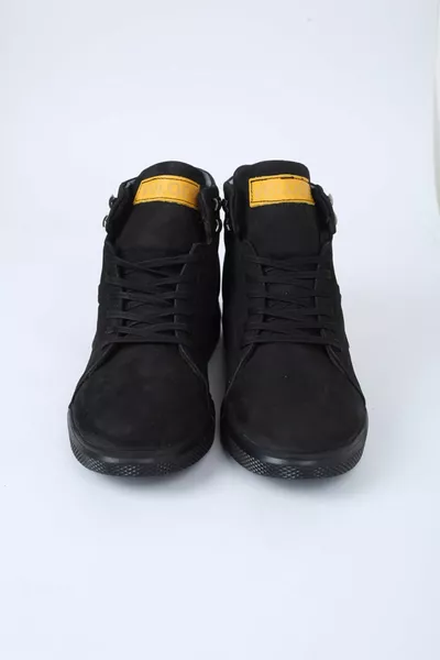 Bottes homme Maurio en cuir naturel noir