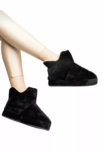 Women's Panduf Home Shoes Home Boots Thick Light Sole BLACK