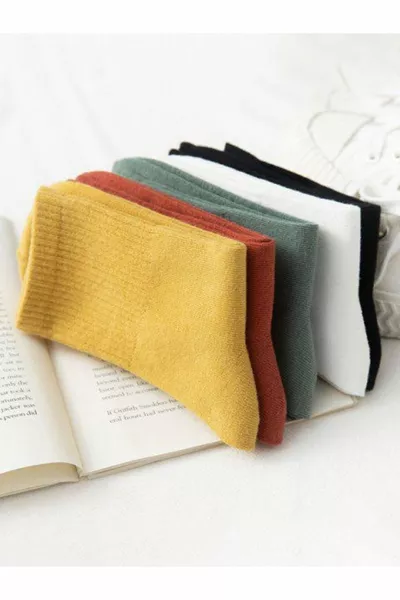 Set di calzini universitari colorati unisex da 5 paia