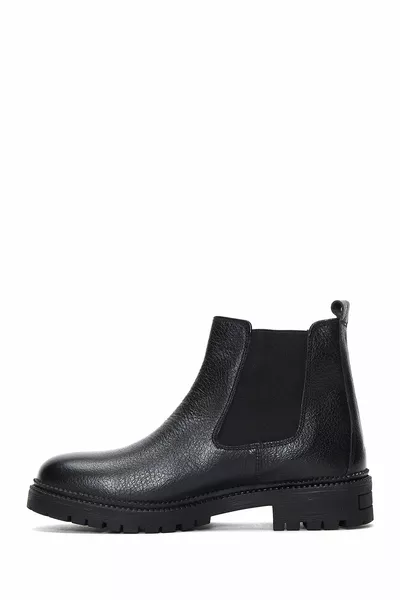 Kadın Siyah Deri Chelsea Bot FT
