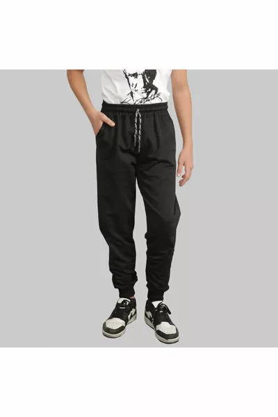 Men's Black Sweatpants with Pockets