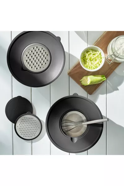 Contenitore Multiuso Nero 3 in 1 per Mescolare e Conservare Demre