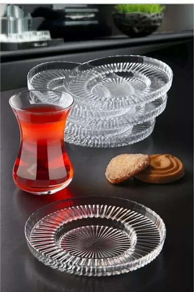 Set of 6 Elyisa Tea Saucers, compatible with Elysia Cups, original. Comes in a box.