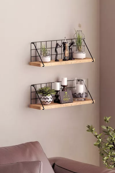 Съвременна стена Еге рафт Метален стена рафт Метален кухненски и банен рафт 1 бр.