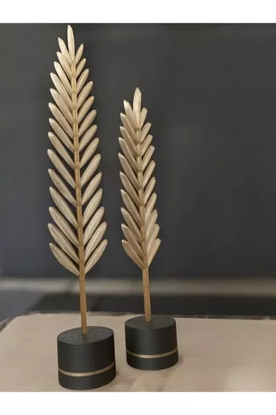 Modern Minimalist Decorative Bronze Leaf Set – Stylish and Elegant Duo Accessory for Home Decor