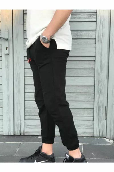 Унисекс черен спортен панталон