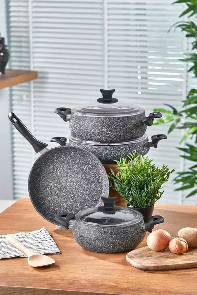 Mastercook Tombik 7-Piece Pot Set Gray