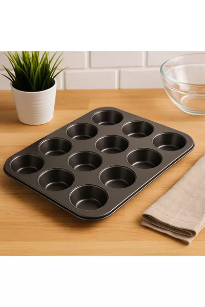 Черная форма для кексов 'Muffin' x см