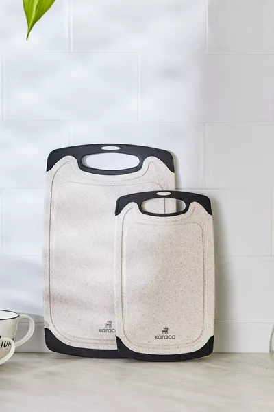 Daily Granit Desenli Krem 2'li Kesme Tahtası / cm