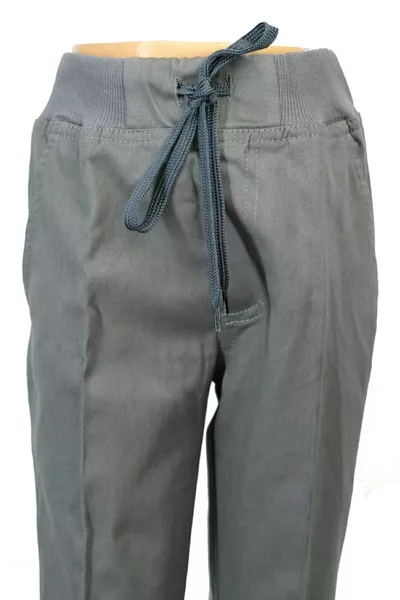 Gray Elastic Waist (ribbed) Children's Pants (school Pants)