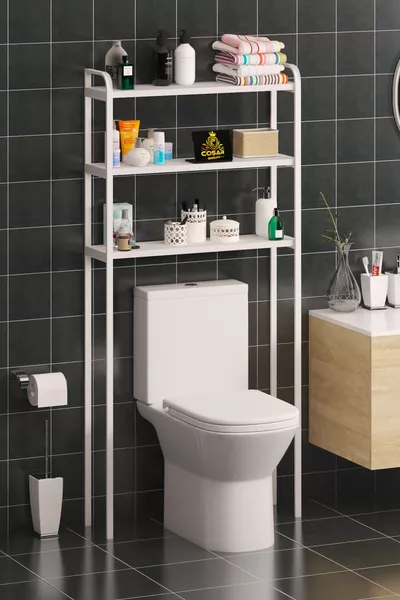 Полка за унитазом, полка над унитазом и органайзер для полотенец, организатор для ванной BxB