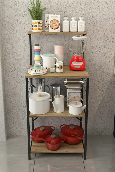 Bancone da cucina in noce