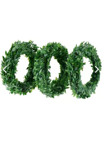 7,5 метра телена лента с листа за украса на естествени газови тръби, изкуствени листа