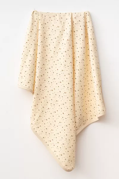 Litte Star Естествен памучен бебешки одеяло  см, еднослойно 